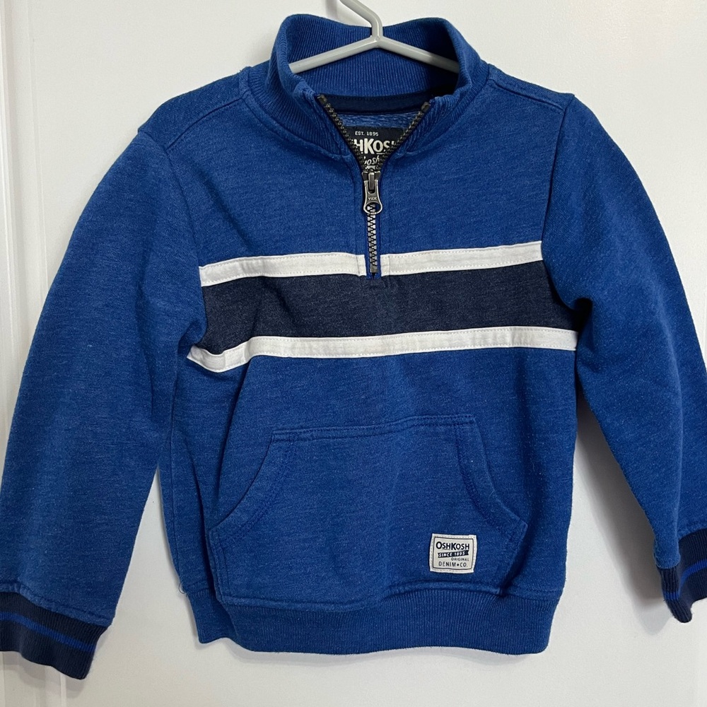 OshKosh B’Gosh Quarter Zip Sweater Toddler Boy Size 3T